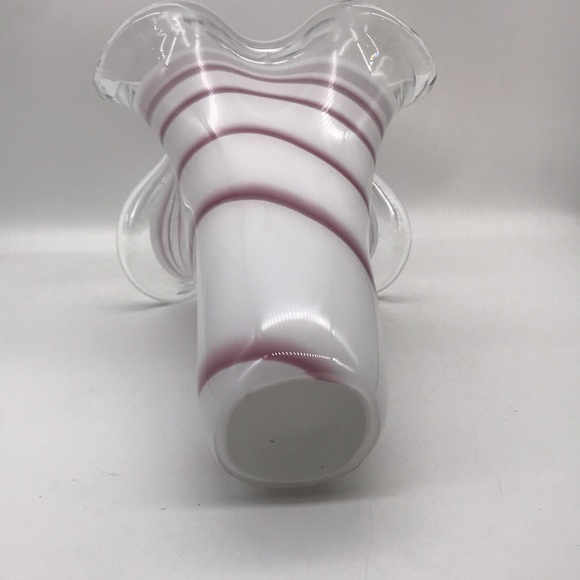 Hand Blown Murano Wave Glass Swirl looking Vase Perfect Condition Very Heavy - Picture 6 of 7